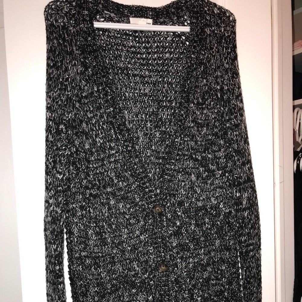 Black Button Up Shawl/Cardigan
